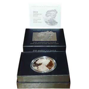 2023 S American Eagle 23EM One Ounce Silver Proof Coin OGP COA United State Mint
